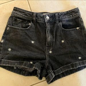 Pacsun jean mom shorts black